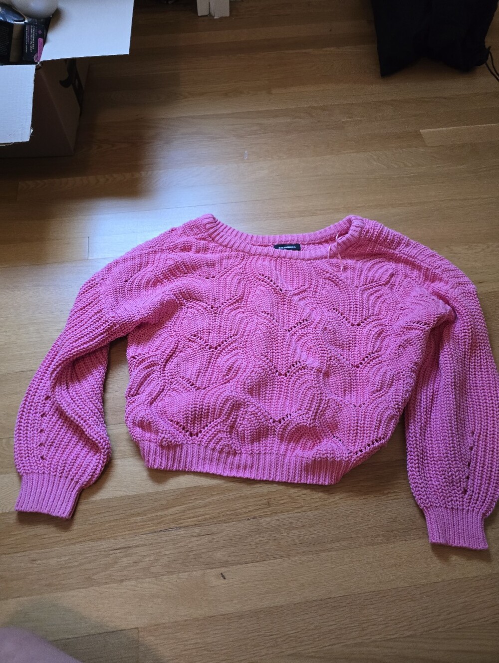 525 America Pink Sweater Sz L